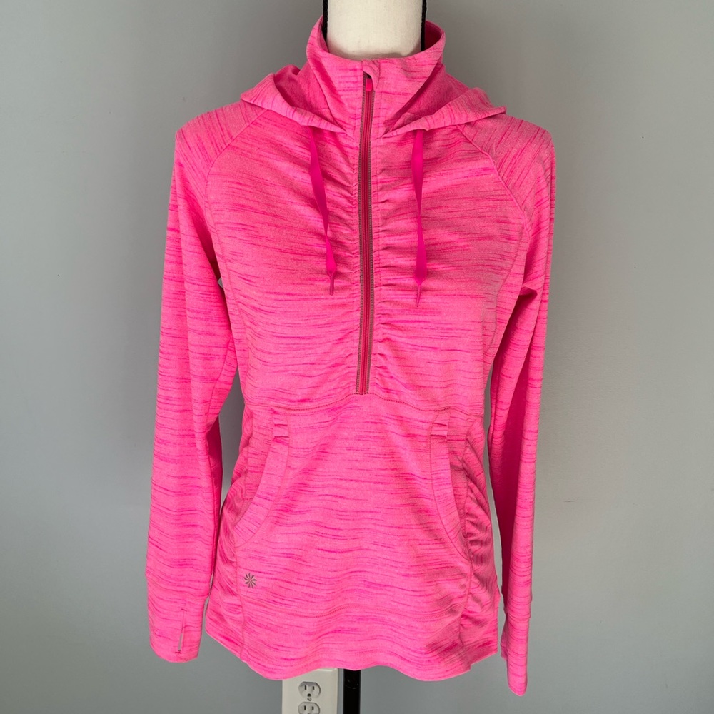 Athleta hot pink light weight hooded sweatshirt
